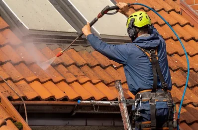 Démoussage et hydrofuge de toiture à Amorots-Succos